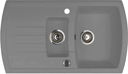 Мойка Kuppersberg ALBA 1.5B 1D STEEL METALLIC (гранит, 86 см) preview 1