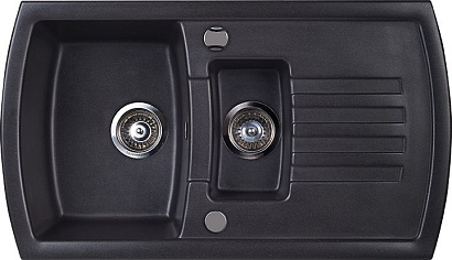 Мойка Kuppersberg ALBA 1.5B 1D BLACK METALLIC (гранит, 86 см) preview 1