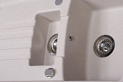 Мойка Kuppersberg ALBA 1.5B 1D WHITE (гранит, 86 см) preview 2