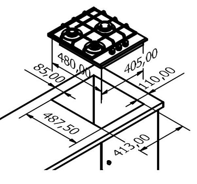 Варочная панель Kuppersberg FQ 42 B (45 см, черный) preview 2
