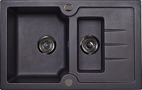 Мойка Kuppersberg MODENA 1.5B 1D BLACK METALLIC (гранит, 78 см)