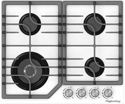 Газовая варочная панель Kuppersberg FG 63 W (60 см, белый) preview 1