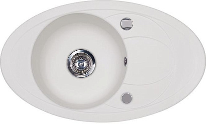 Мойка Kuppersberg CAPRI 1B 1D WHITE ALABASTER (гранит, 78 см) preview 1