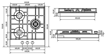 Варочная панель Kuppersberg FQ 42 B (45 см, черный) preview 3