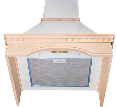 Кухонная вытяжка Kuppersberg MERION 60 CB (окрашенная сталь + массив дерева) preview 3