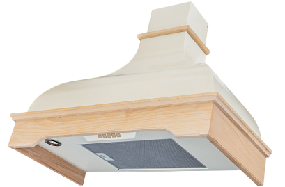 Кухонная вытяжка KATRIN 90 CB (окаршенная сталь + массив дерева) preview 4