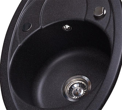 Мойка Kuppersberg CAPRI 1B 1D BLACK METALLIC (гранит, 78 см) фото 2 Мойка Kuppersberg CAPRI 1B 1D BLACK METALLIC (гранит, 78 см) preview 2