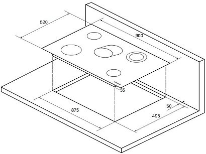 Варочная панель Kuppersberg EMS 901 (90 см, черный) preview 4