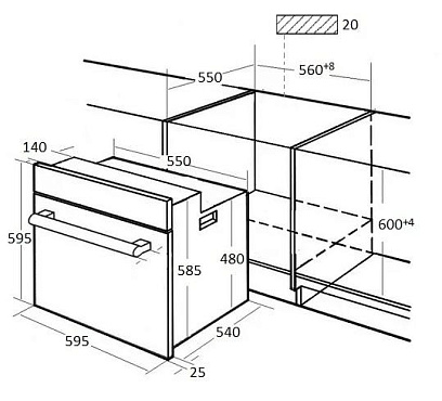 Духовой шкаф Kuppersberg HFZ 690 B (черный) preview 4