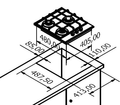 Варочная панель Kuppersberg FQ 42 W (45 см, белый) preview 2