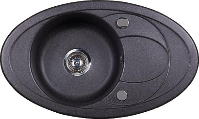 Мойка Kuppersberg CAPRI 1B 1D BLACK METALLIC (гранит, 78 см) фото 1 Мойка Kuppersberg CAPRI 1B 1D BLACK METALLIC (гранит, 78 см) preview 1