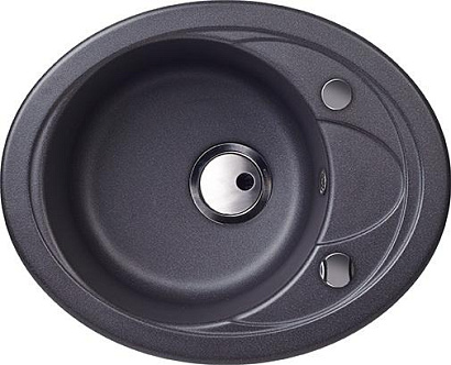 Мойка Kuppersberg CAPRI 1B 1D S BLACK METALLIC (гранит, 58 см) preview 1