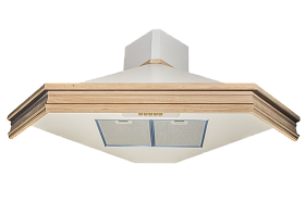 Кухонная вытяжка ANABEL 65 WM O (окрашенная сталь + массив дерева)