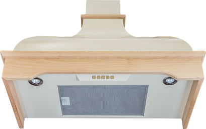 Кухонная вытяжка KATRIN 90 CB (окаршенная сталь + массив дерева) preview 1