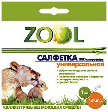 Микрофибровая салфетка для бытовой техники ZOOL ZL-901 (для панелей) preview 1