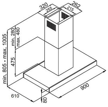 Кухонная вытяжка Kuppersberg DUDL 8 (нержавеющая сталь + стекло) preview 4