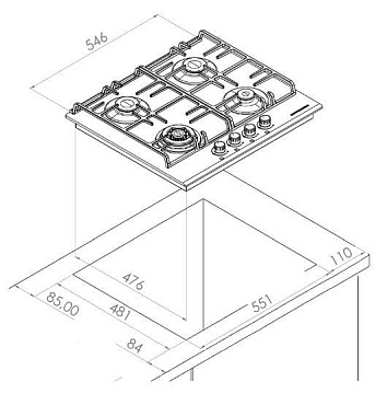 Варочная панель Kuppersberg FQ 62 B (60 см, черный) preview 4
